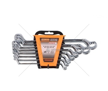 KLUCZE OCZKOWE 6-22MM 8SZT ODGIETE CORON  C6831