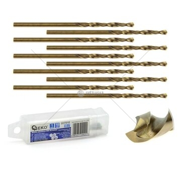 Kobaltový vrták do kovu HSS-Co, DIN 338, 1mm, 10ks GEKO