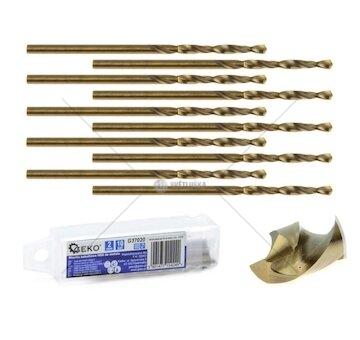 Kobaltový vrták do kovu HSS-Co, DIN 338, 2mm, 10ks GEKO
