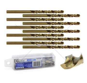 Kobaltový vrták do kovu HSS-Co, DIN 338, 5mm, 10ks GEKO