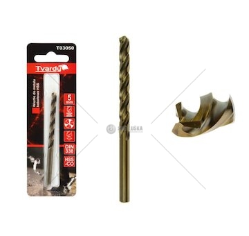 Kobaltový vrták do kovu HSS-Co, M35, 5mm TVARDY