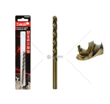 Kobaltový vrták do kovu HSS-Co, M35, 6,5mm TVARDY