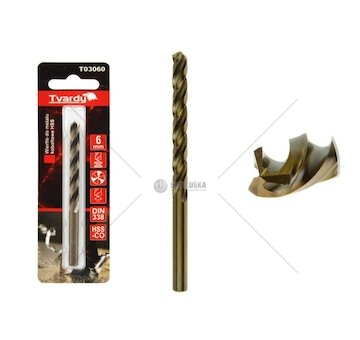 Kobaltový vrták do kovu HSS-Co, M35, 6mm TVARDY