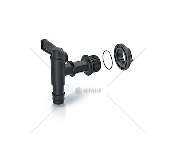 Kohoutek pro nádrž na dešťovou vodu, černý, 3/4" ITAP1 CANTAP