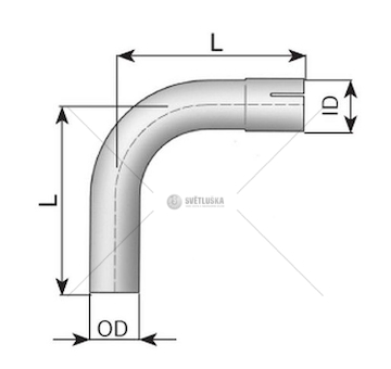 KOLANKO FI76,2 90ST DINEX DIN91076