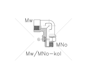 KOLANKO M16 WEW./M22 ZEW. PNEUMATYCZNE  ZLW-M16W/M22NO-KOL