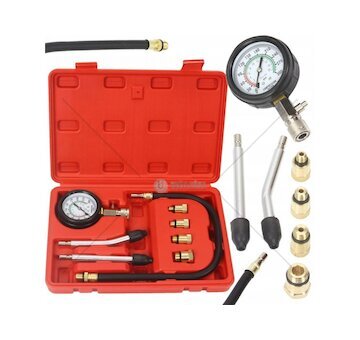 Kompresiometr pro zážehové motory, sada 8 ks, tester komprese MAR-POL