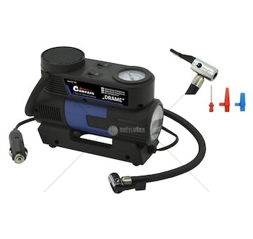 Kompresor 12V DRAME se světlem COMPASS