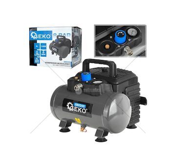 Kompresor 6 l, 8 bar, bezolejový GEKO