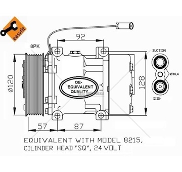 Kompresor, klimatizace NRF NRF32752