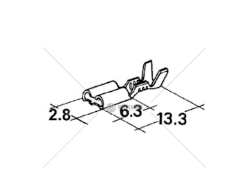 Konektor 2,8mm 0,5-1mm dutinka 998000780_A