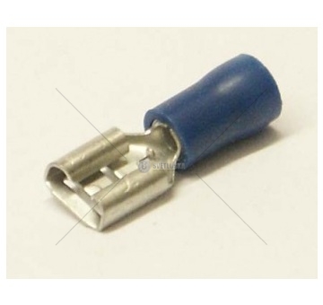 Konektor-dutinka 6,3mm/1-2,5mm částečně  izolovaná, modrá 998000633_A