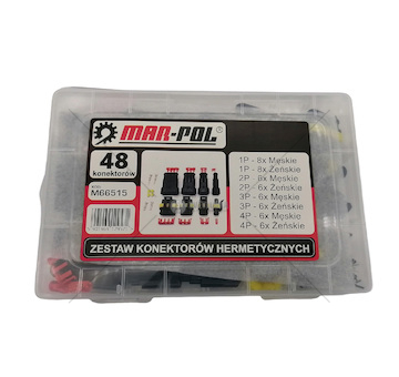 Konektory automobilové vodotěsné, sada 48ks MAR-POL