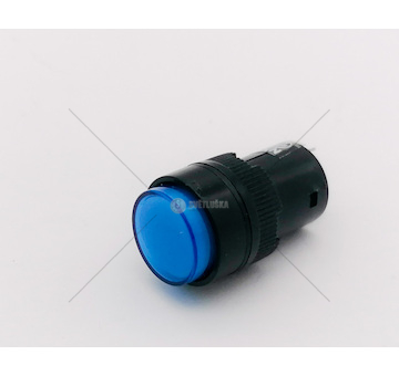 Kontrolka kulatá modrá LED 12/24V