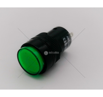 Kontrolka kulatá zelená LED 12/24V