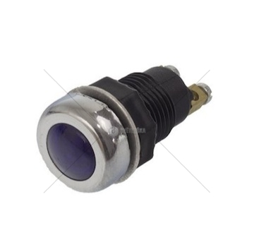 Kontrolka modrá kulatá chrom