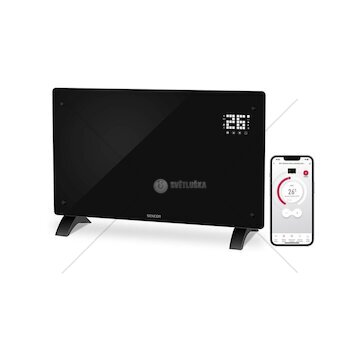 Konvektor skleněný SCF 4241BK s displejem, Wi-Fi a dálkovým ovládáním - SENCOR