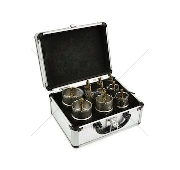 Korunkové vrtáky do kovu TCT, 22 - 65 mm, sada 6 ks GEKO