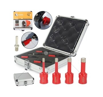 Korunkový vrták diamantový, sada 6ks, 6-12mm MAR-POL