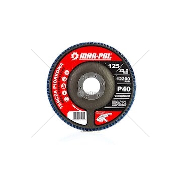 Kotouč brusný, lamelový, 125 mm, zirkon, P40, INOX - MAR-POL