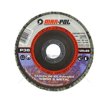 Kotouč brusný lamelový, 125mm, P36 MAR-POL