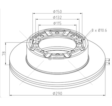 Kotouč brzdový 290x22x78 zn rvi mascott 0051300_A
