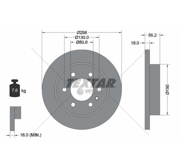 Kotouč brzdový 298x18x56,2 zn l/p mercedes sprinter (b910)/3,5-t (b907)/(b907, b910) 2.0d 0426880_A