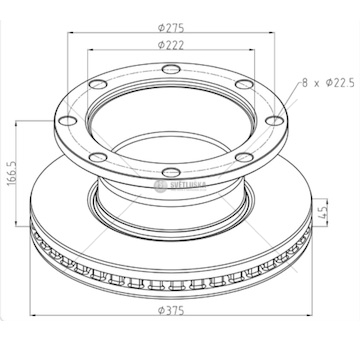Kotouč brzdový 375x45x167,5 zn rvi midlum, volvo flii, fl3 /fontenax,c lisa, wabco pan19 0096181_A