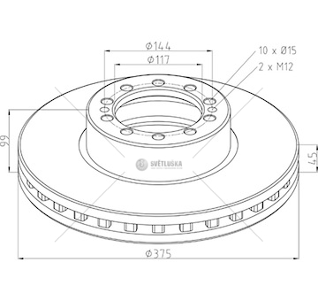 Kotouč brzdový 375x45x99 pn l/p rvi midlum do 2006, daf lf55, lf55 iv 0292205_A