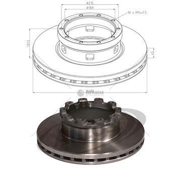 Kotouč brzdový 430x45x131,5 l/p saf integral b9-22k01,integral b9-22w  0153443_A