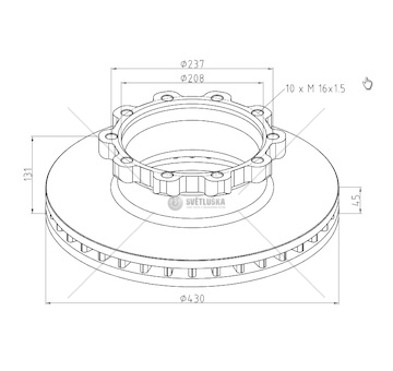 Kotouč brzdový 430x45x131 pn/zn scania p,g,r,t, série 4 0088458_A