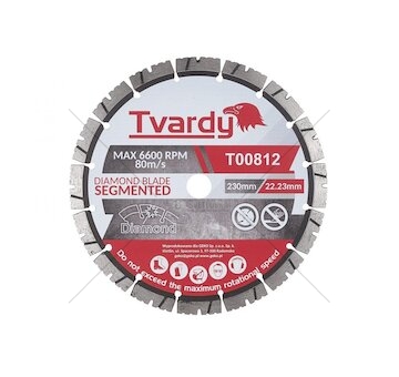 Kotouč diamantový řezný, segmentový 230x12x22,23mm na dlaždice a kámen TVARDY