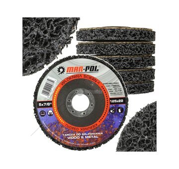 Kotouč porézní čistící na dřevo a ocel, 125x22mm, MAR-POL