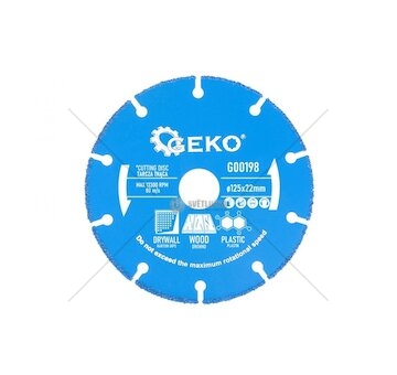 Kotouč řezný do dřeva, plastu, sádrokartónu 125x22,2mm GEKO
