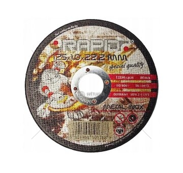 Kotouč řezný na kov, nerez, 125x1x22,2mm RAPID