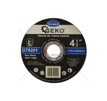 Kotouč řezný na ocel, nerez, 115x1,0x22mm GEKO PREMIUM