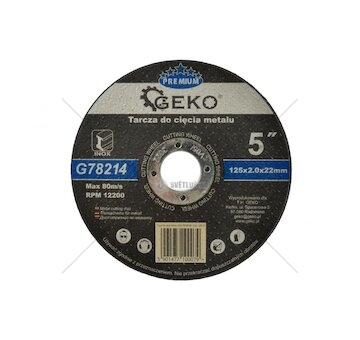 Kotouč řezný na ocel, nerez, 125x2.0x22mm GEKO PREMIUM