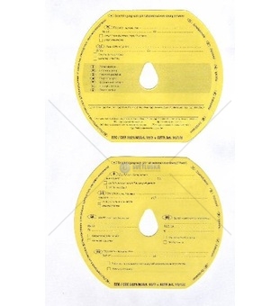 Kotouč tachografu žlutý potvrz. 127650