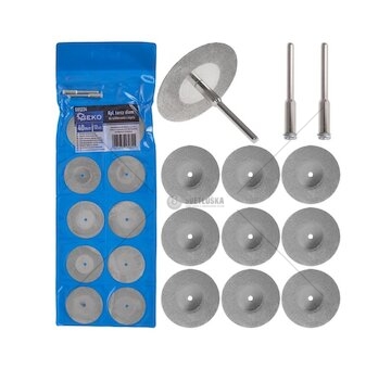 Kotouče diamantové ø 40 mm, sada 12 ks GEKO