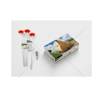 Kotvící kolík farmářský, kovový, 300mm, se závitem, sada 20ks BRADAS