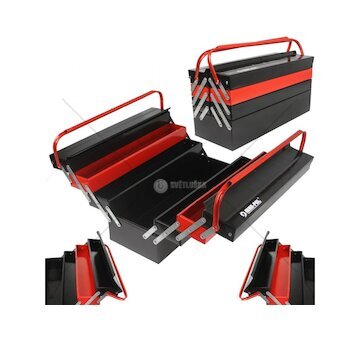 Kovová přepravka na nářadí, s přihrádkami 530×260×200 mm - MAR-POL