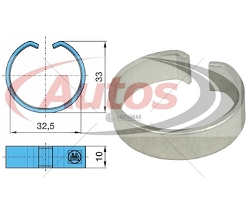 Kroužek čelisti brzdy 32,5x33x10 bpw-95, eco 0068619_A
