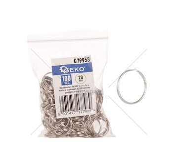 Kroužek na klíče 20mm, 100ks GEKO