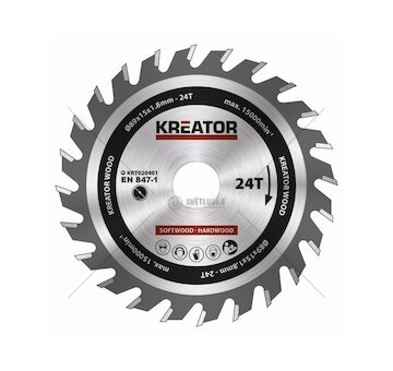 KRT020401 - Pilový kotouč na dřevo 89mm, 24T KREATOR