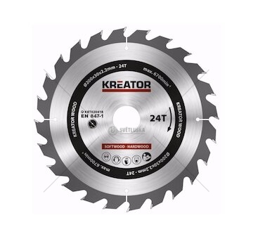 KRT020418 - Pilový kotouč na dřevo 200mm, 24T KREATOR