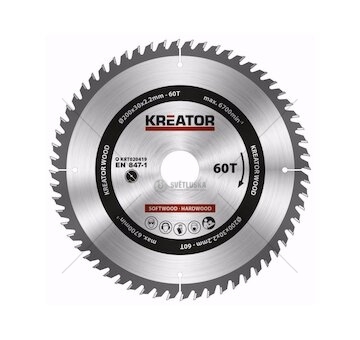 KRT020419 - Pilový kotouč na dřevo 200mm, 60T KREATOR