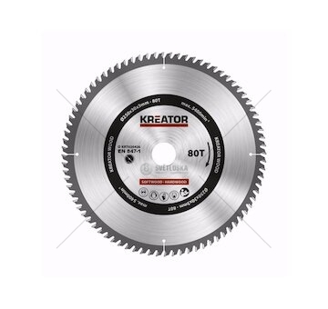 KRT020426 - Pilový kotouč na dřevo 250mm, 80T KREATOR