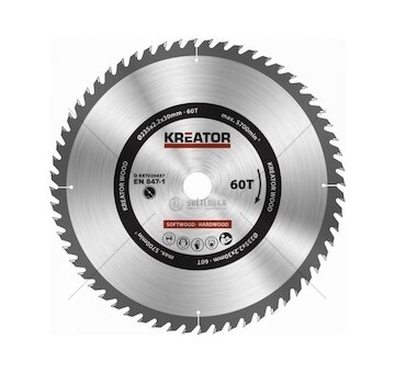 KRT020437 Pilový kotouč na dřevo 235mm 60T KREATOR