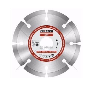 KRT082101  Diamantový kotouč segmentový 115mm PREMIUM KREATOR