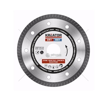 KRT085100 - Diamantový kotouč celoobvodový 115mm EXPERT TURBO KREATOR